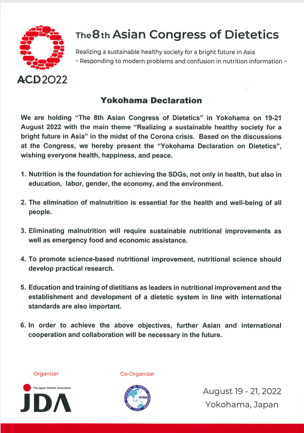 Yokohama Declaration